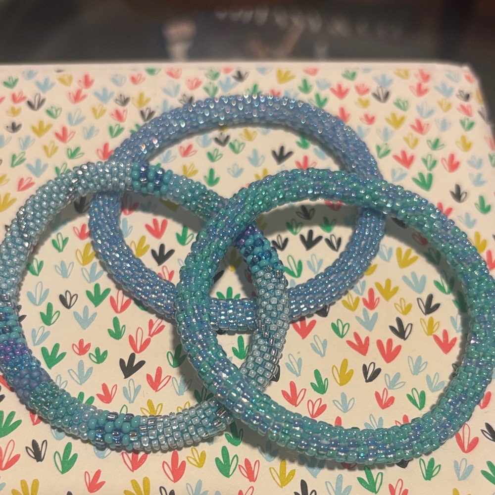 Set of 3 Sasha Turquoise Beaded Bracelets